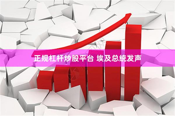 正规杠杆炒股平台 埃及总统发声